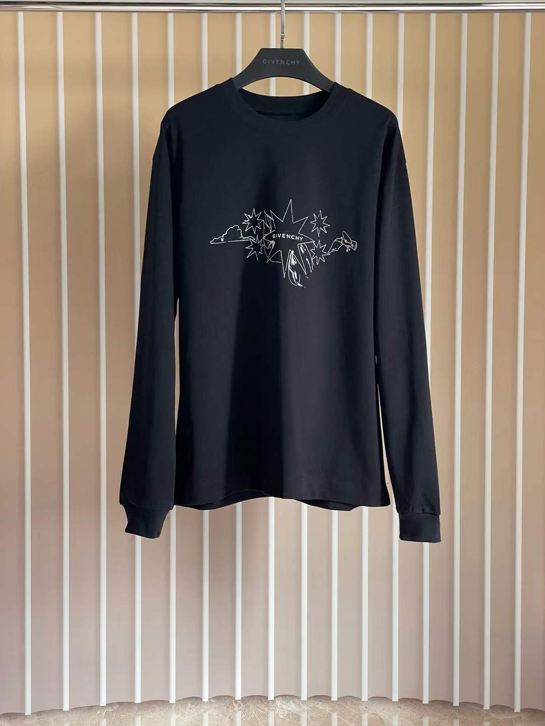 Givenchy Tarot-print long-sleeve cotton T-shirt in black