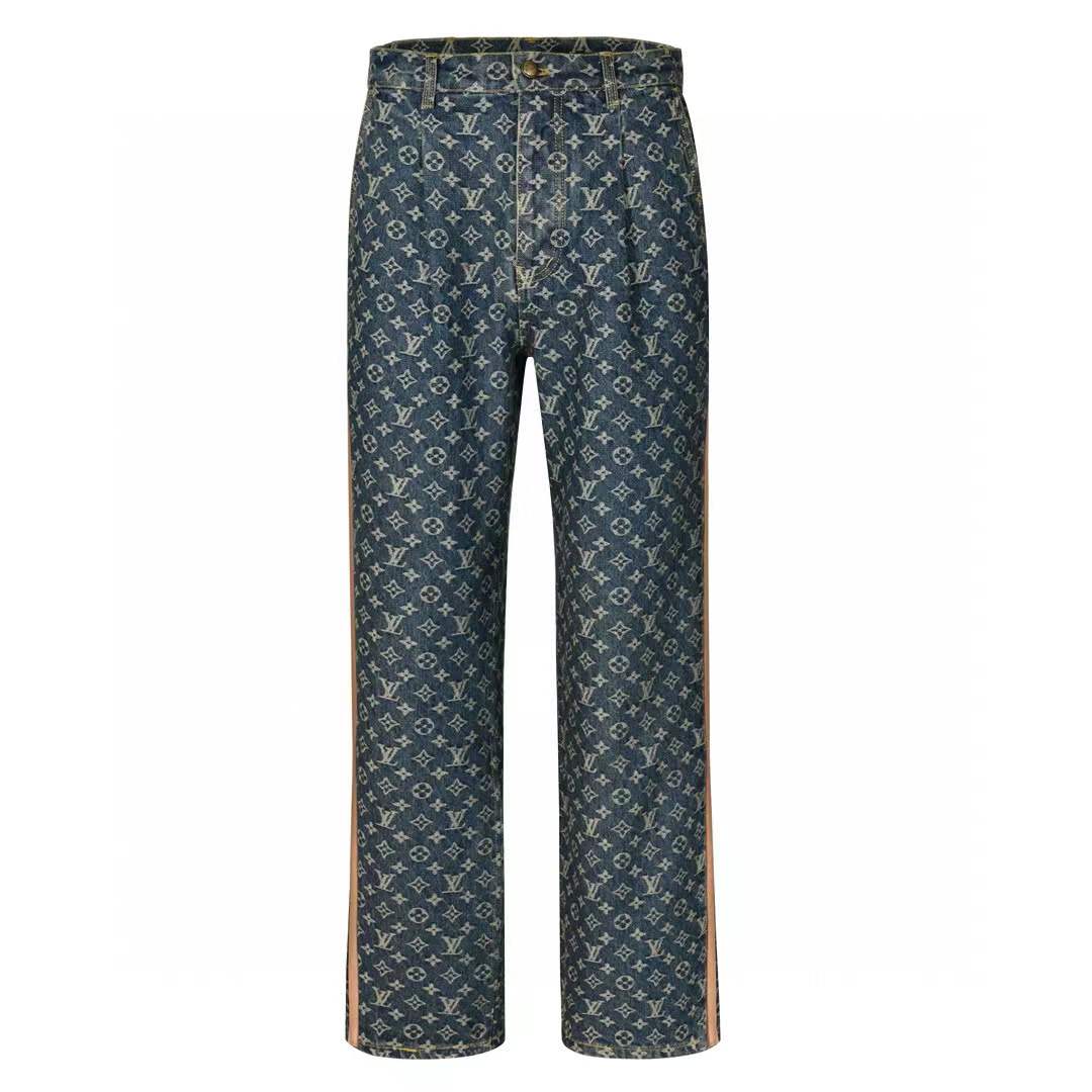 LV Monogram Denim Tailored Pants