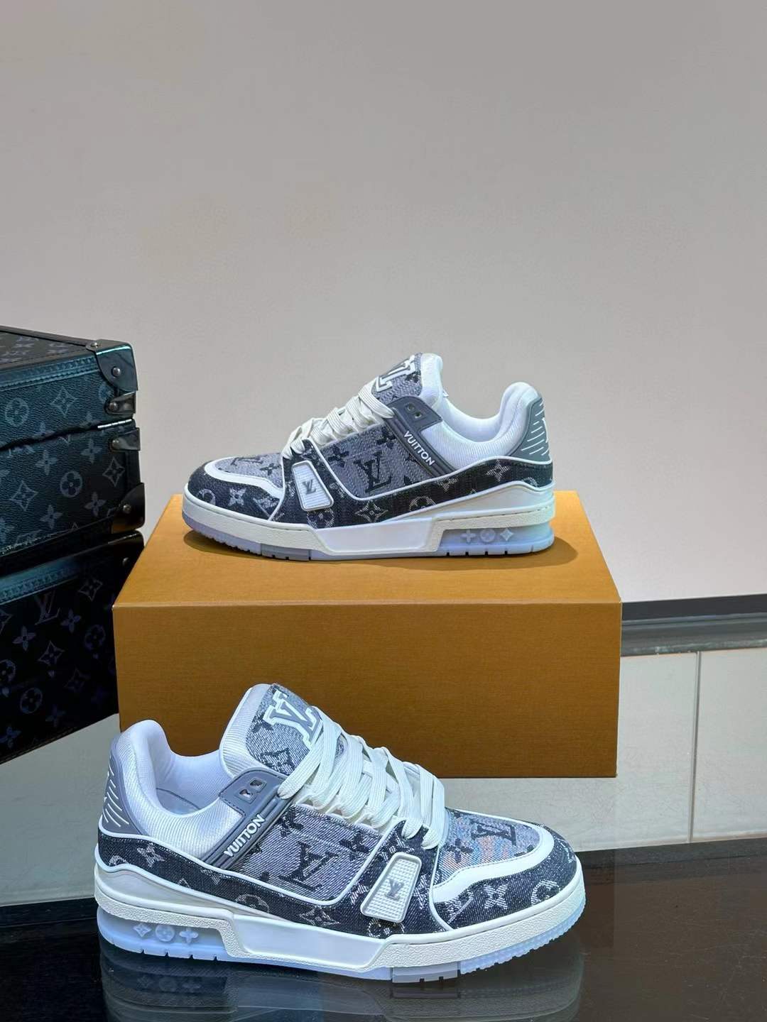 LV Trainer sneaker in Monogram denim