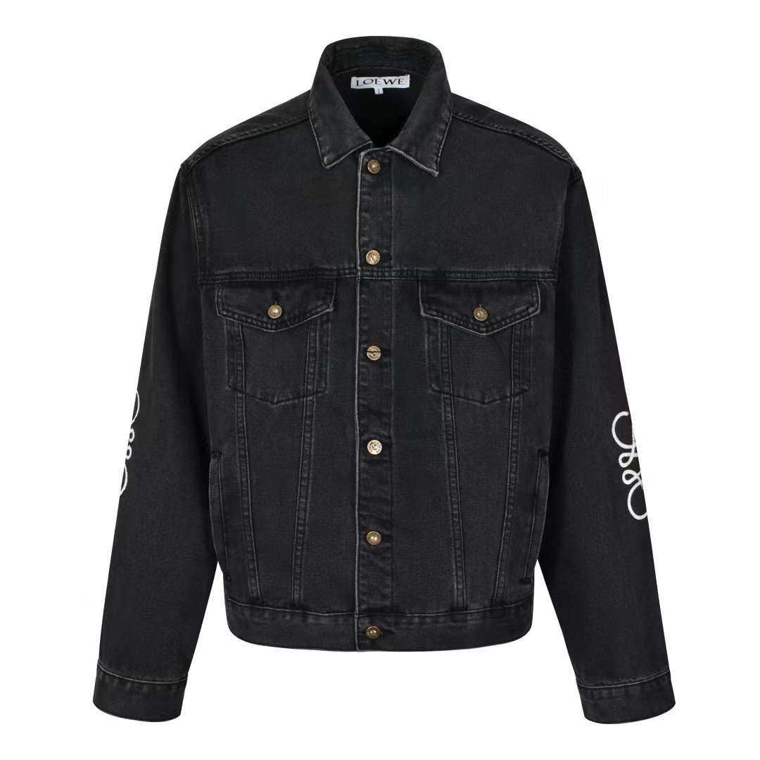 Loewe Anagram denim jacket in black cotton