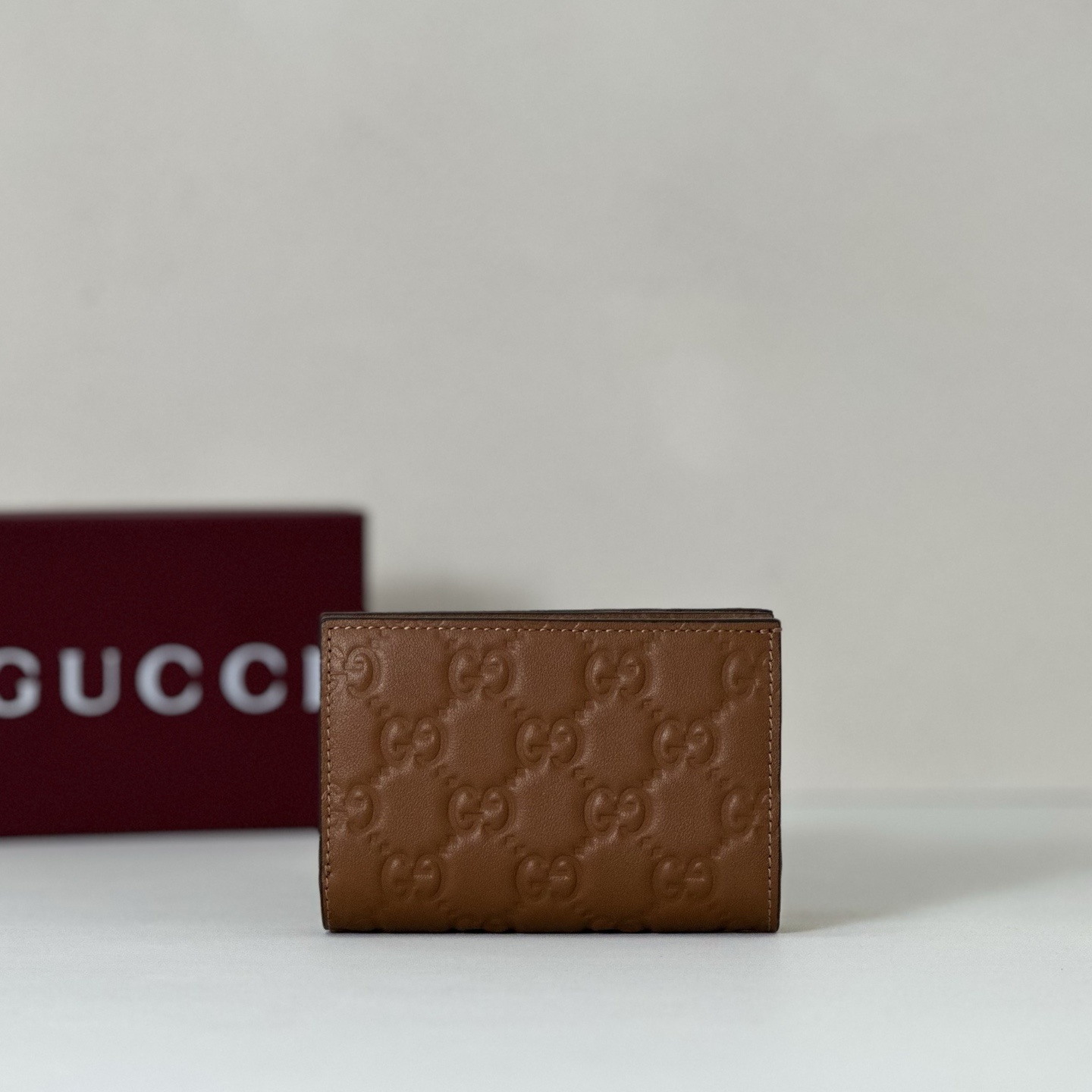 Gucci Guccissima leather key holder or wallet brown