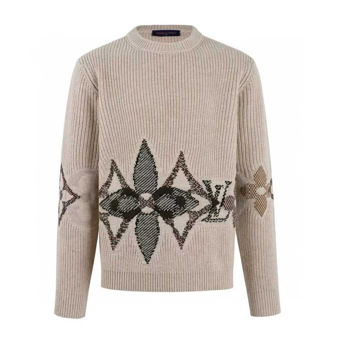 LV Graphic Knitted Crewneck sweater