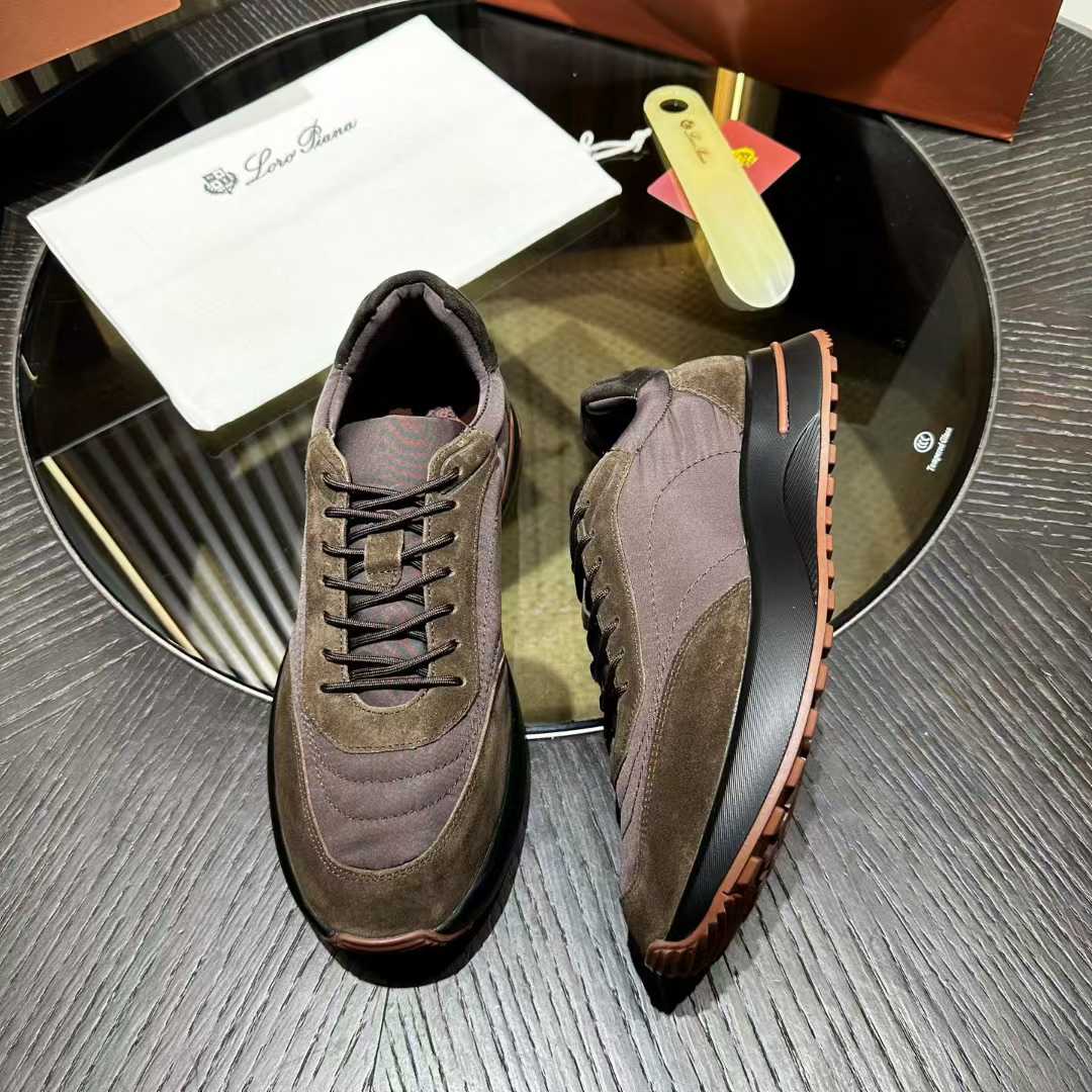 Loro Piana Week End Walk sneakers in water-repellent microfibre with suede details