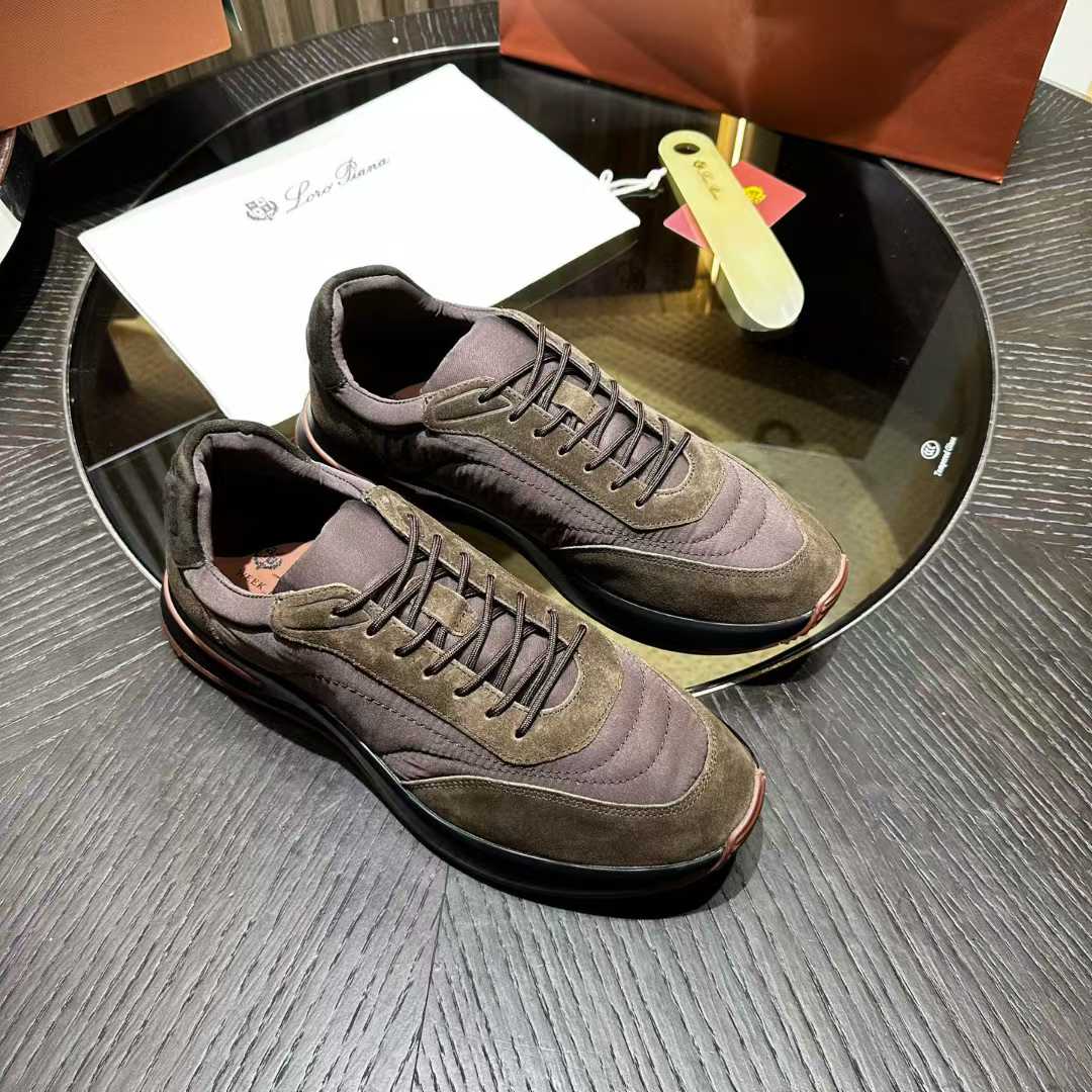 Loro Piana Week End Walk sneakers in water-repellent microfibre with suede details