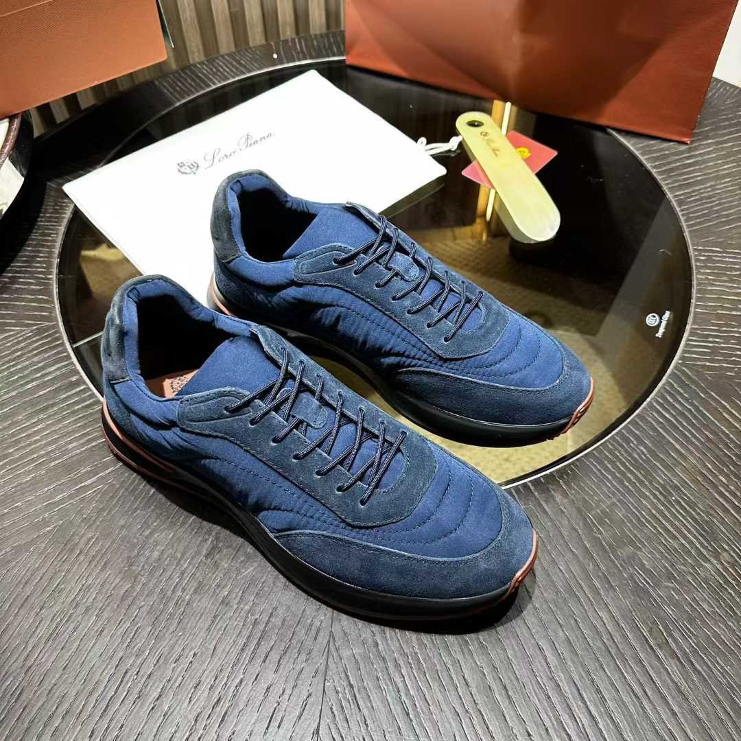 Loro Piana suede sneakers in blue