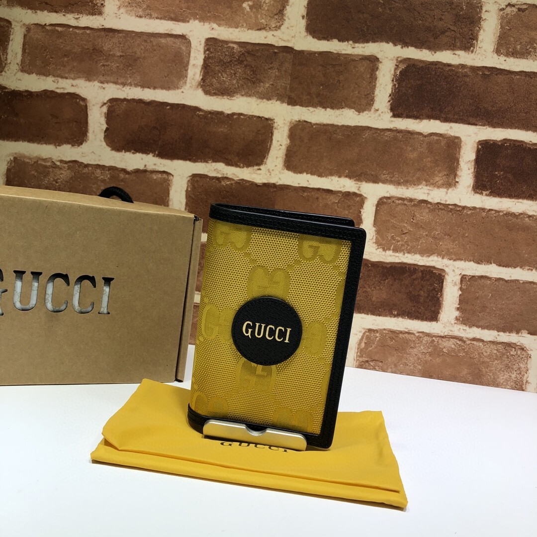 Gucci Off The Grid wallet in yellow and black regenerated nylon and other recycled materials