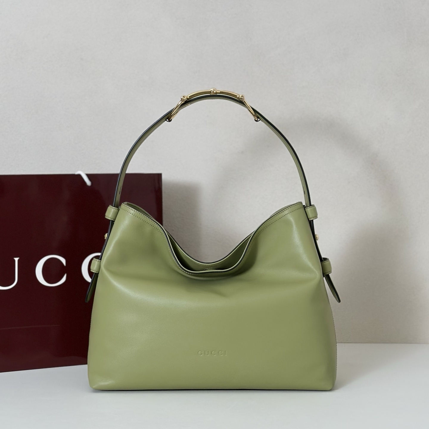 Gucci Beatrix medium tote bag in sage green leather