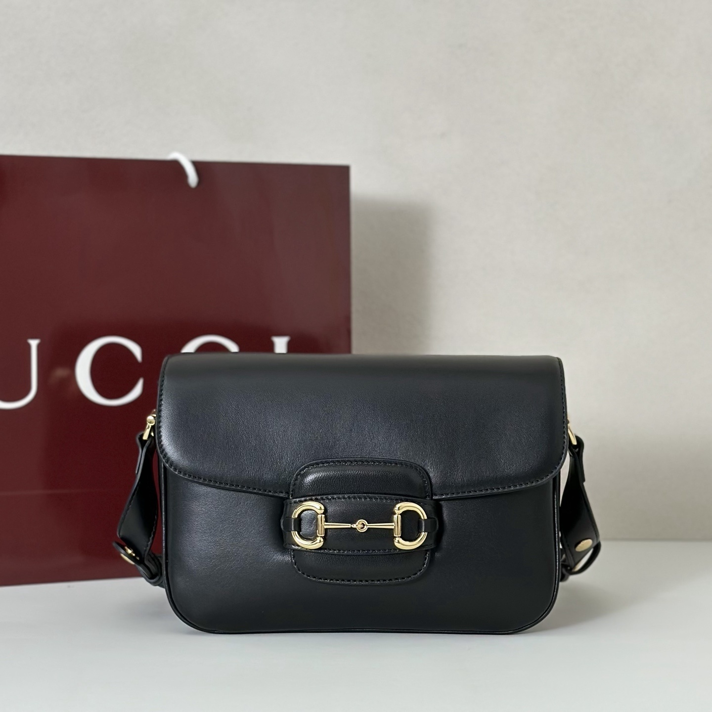 Gucci Horsebit 1955 small shoulder bag black