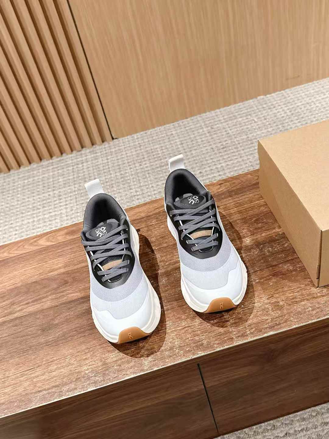 loewe On Running x Cloudtilt 2.0 sneakers in a grey and white colorway