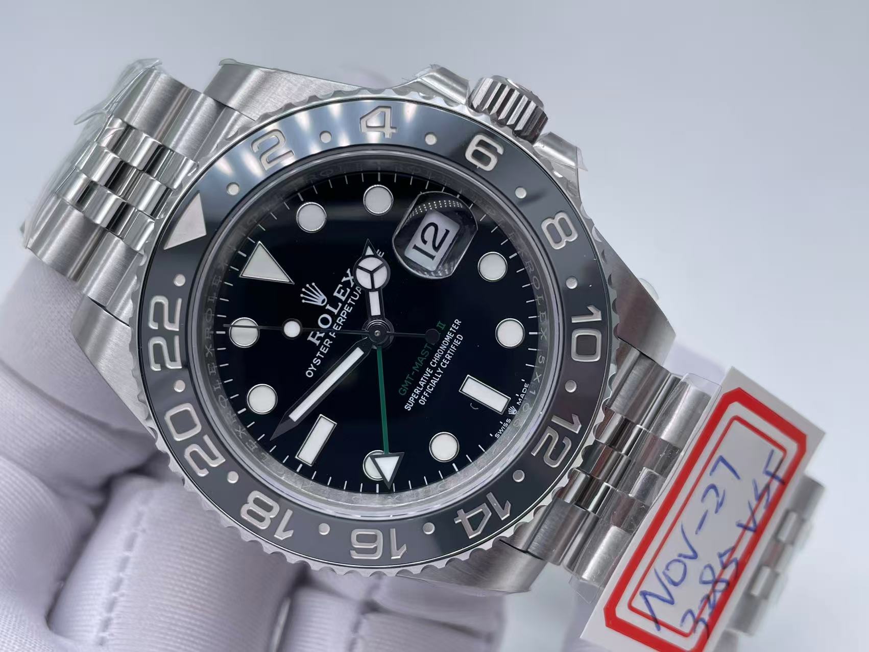 ROLGMT184 - GMT II 116710LN 904L SS/SS Blk ARF Asia 3186 CHS $548