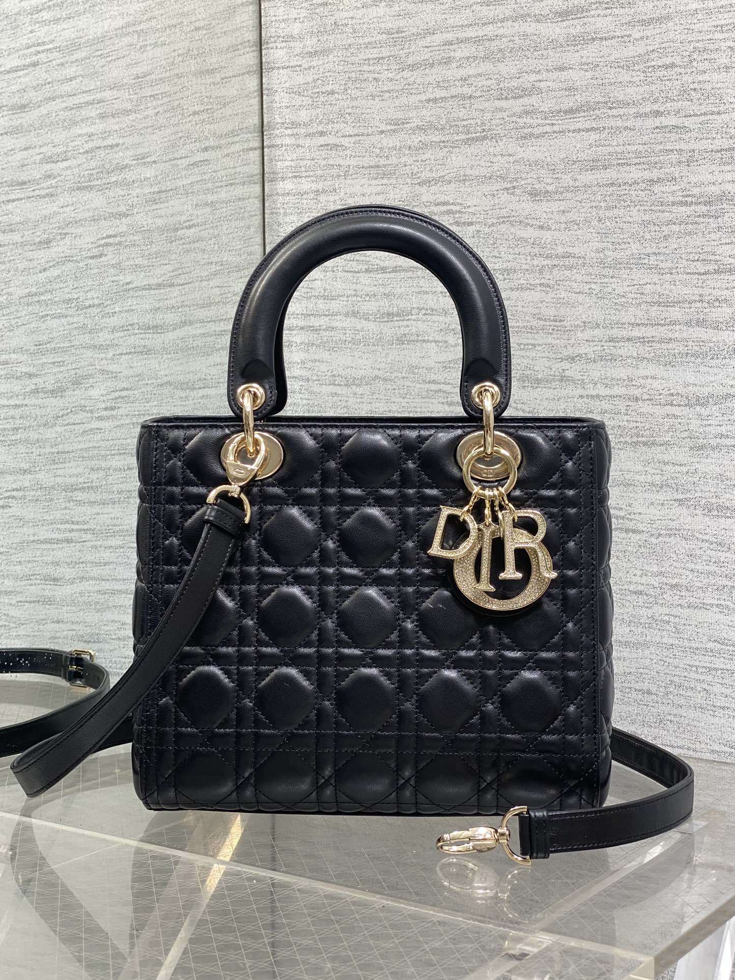Dior Lady Dior bag in black lambskin