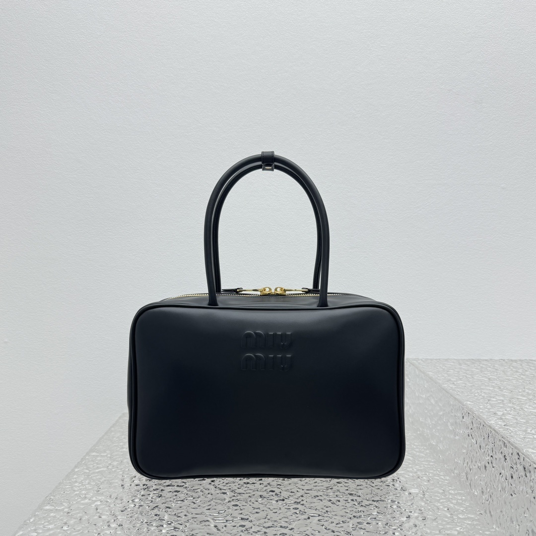 Miu Miu Beau top handle bag in black leather