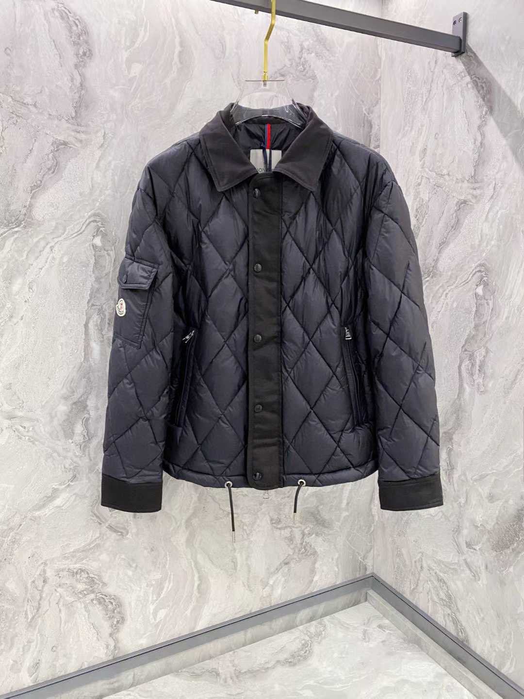 Moncler Brel quilted down jacket in navy blue