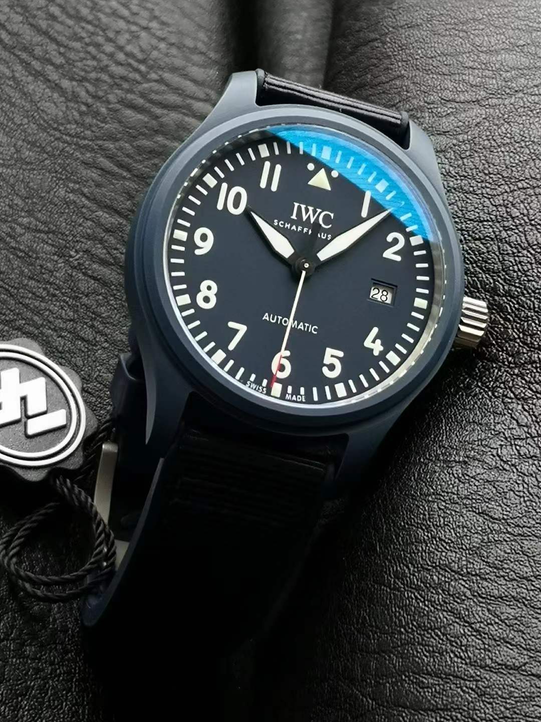 IWC0513 - Pilot IW328101 Ceramic CER/NY Blue M+F Asia 2892 $378