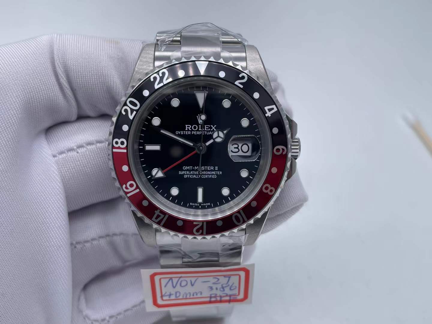 ROLGMT0312C - GMT II 16710 Coke SS/SS Blk BPF VR3186 CHS $348