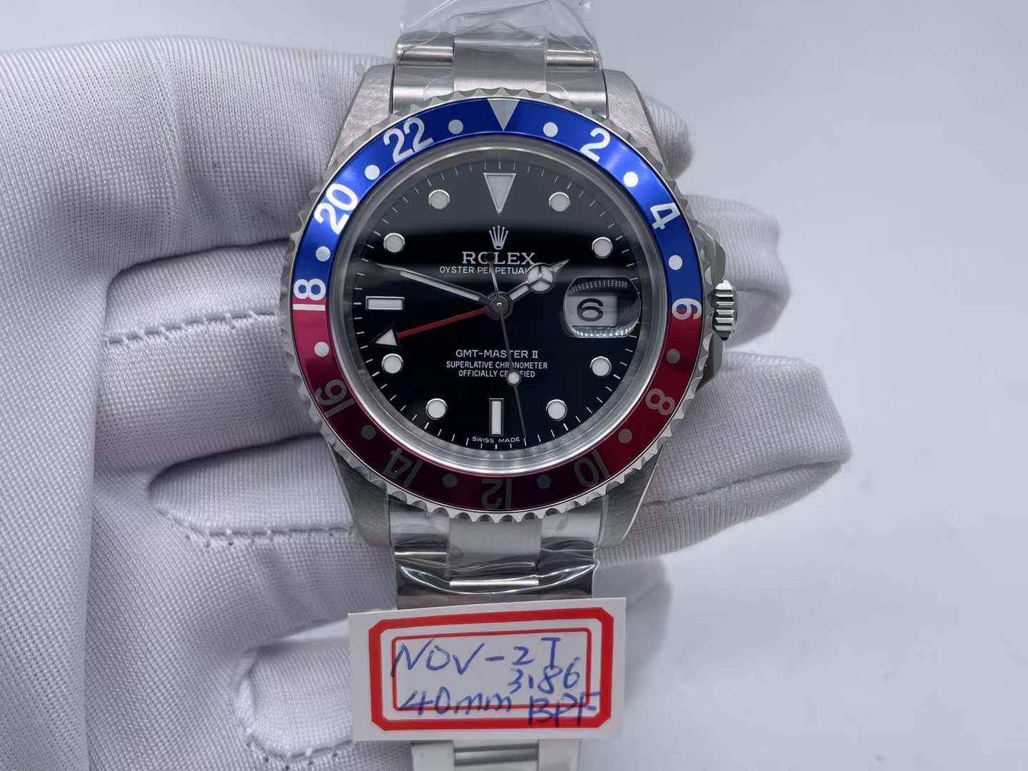 ROLGMT0312B - GMT II 16710 Pepsi SS/SS Blk BPF VR3186 CHS $348