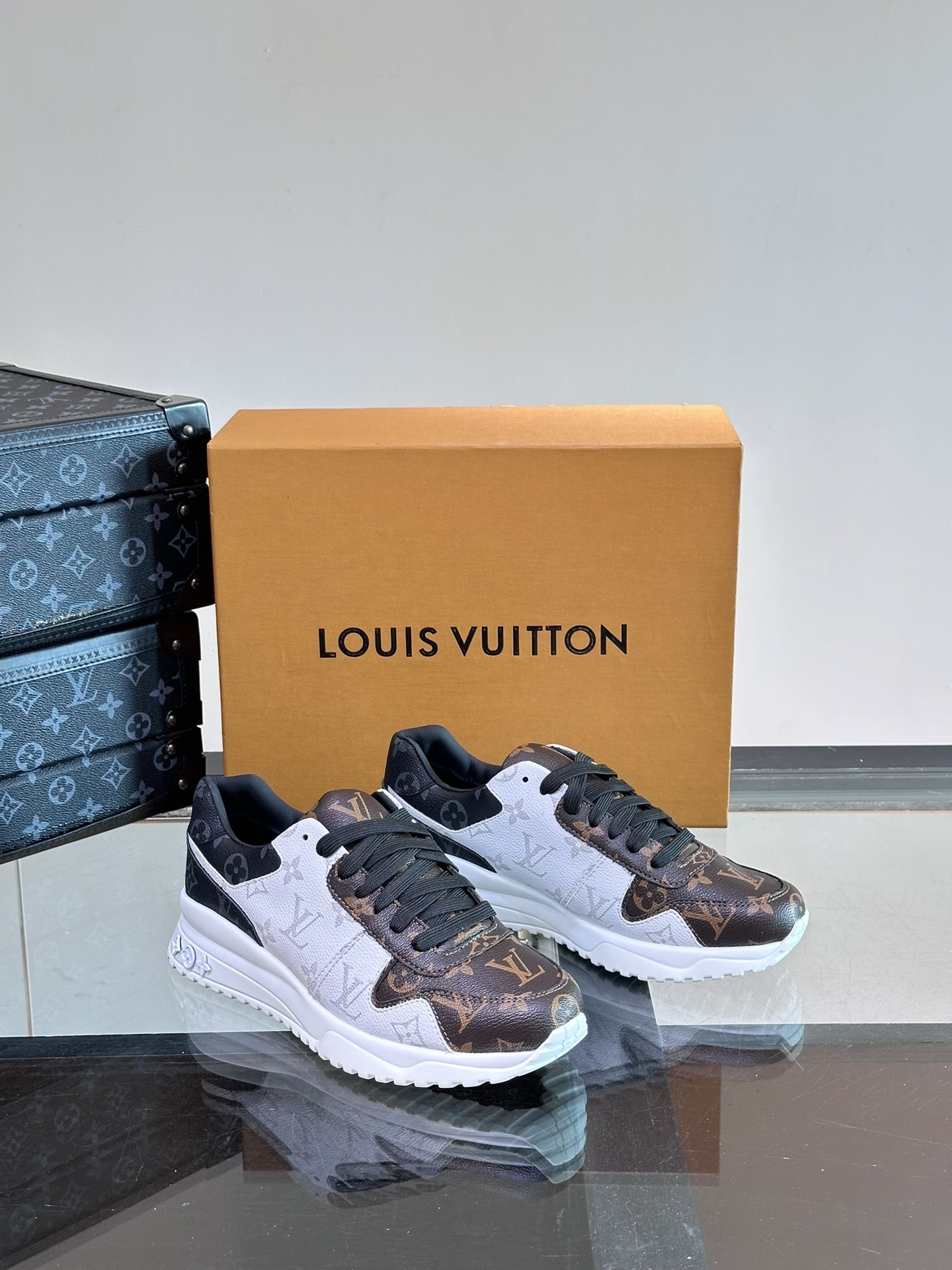 LV Run Away sneakers in tri-color monogram canvas