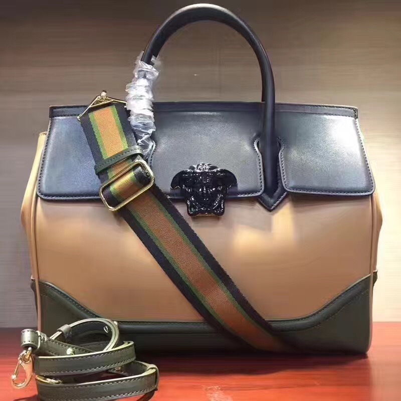 Versace Tri Color Leather Empire Palazzo Tote bag