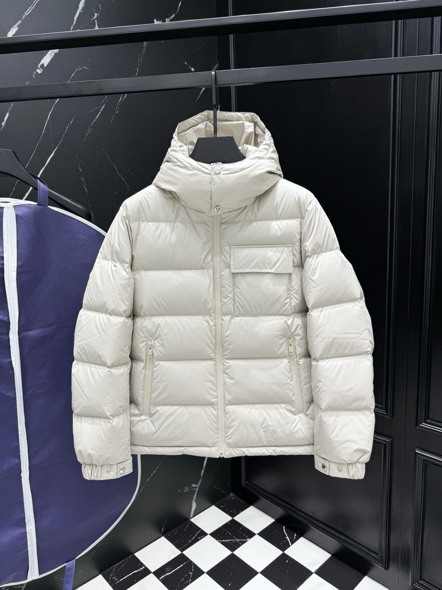 Moncler white puffer jacket