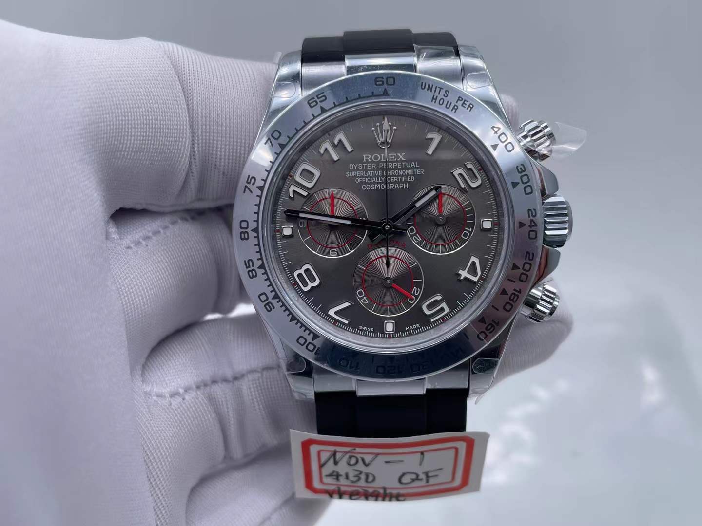Daytona 116509 Gain Weight QF 1:1 Best Edition Gray Dial On Rubber Strap SH4130 $828