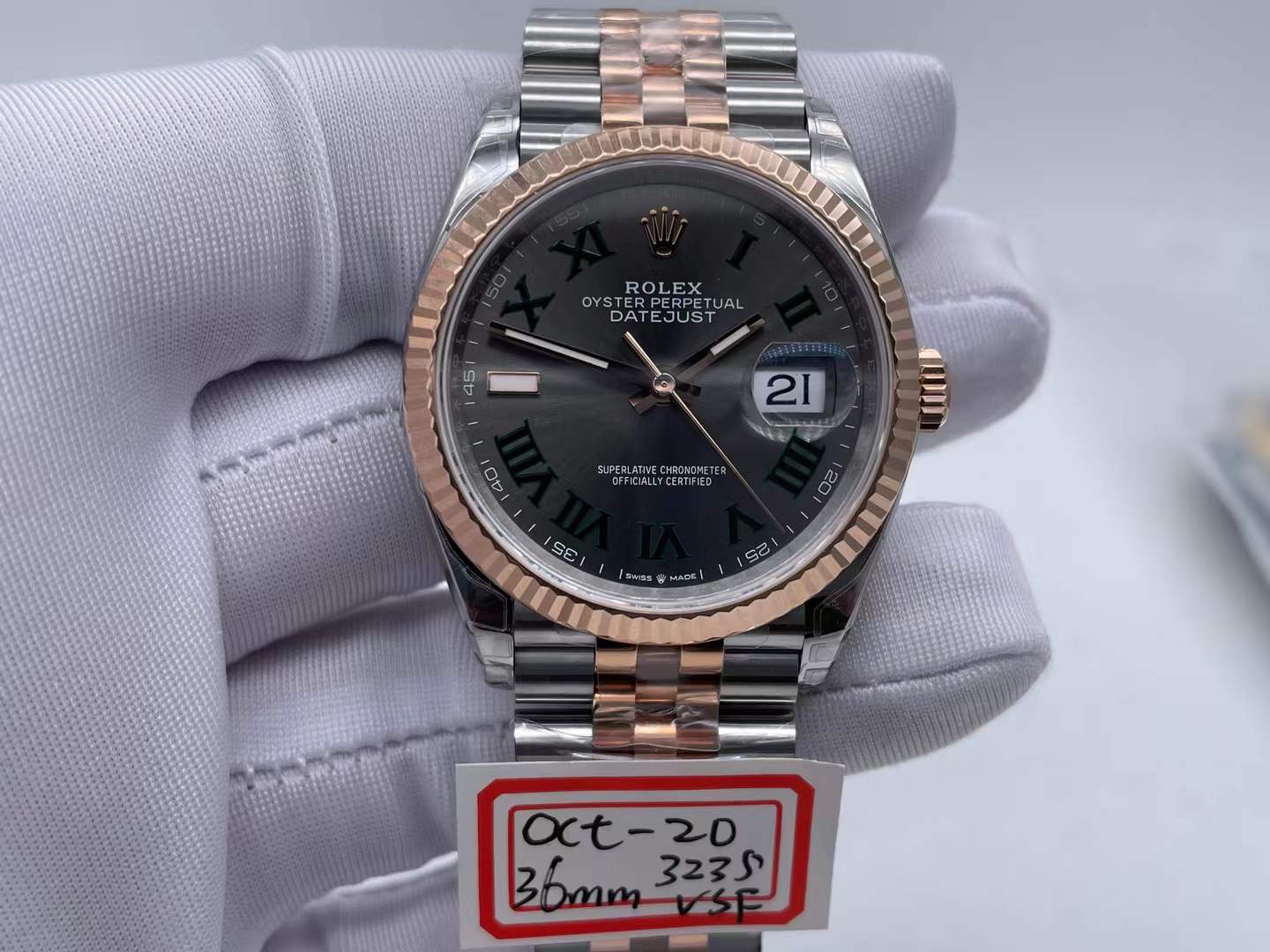 RDJ0454A - DJ 36mm Jub Flt 904L RG/SS Grey/Rm VSF VS3235 $508