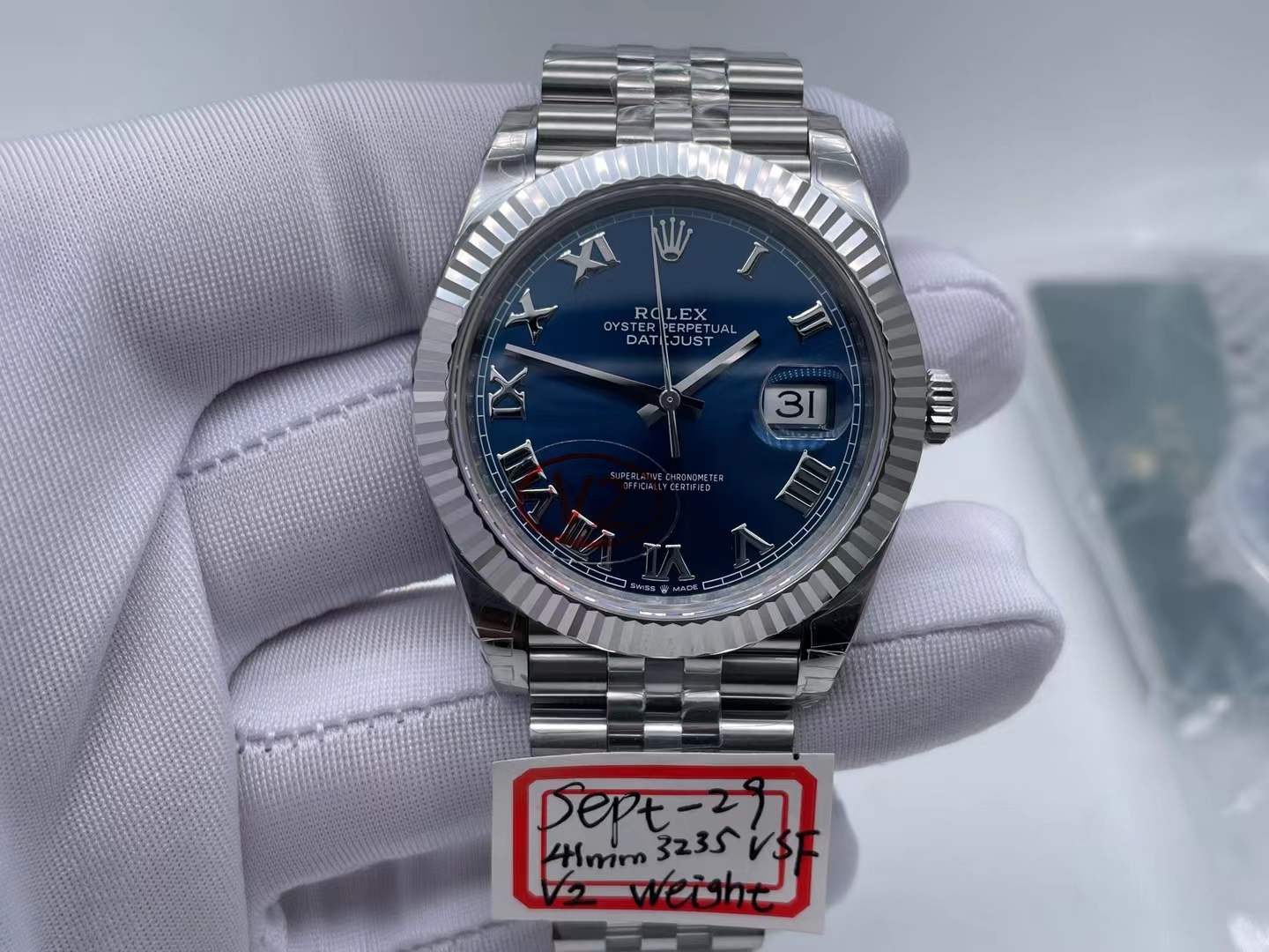VSF Datejust SS Blue 41mm V2 3235