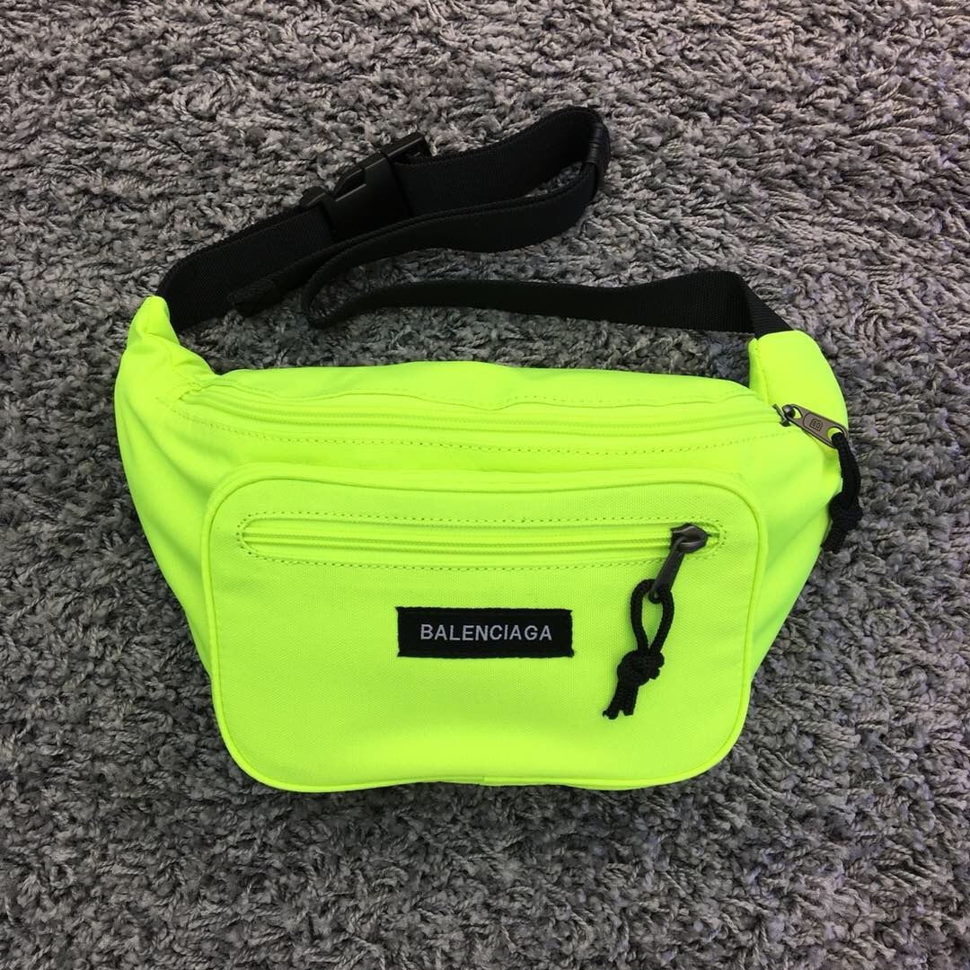 Balenciaga Explorer belt bag in a neon yellow/green