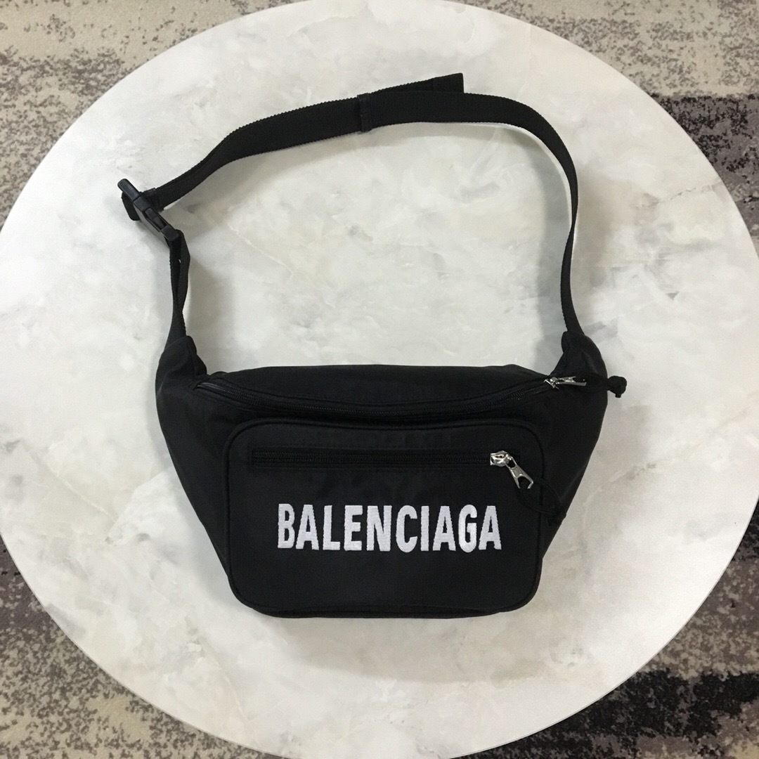 Balenciaga Wheel Belt Bag in black nylon