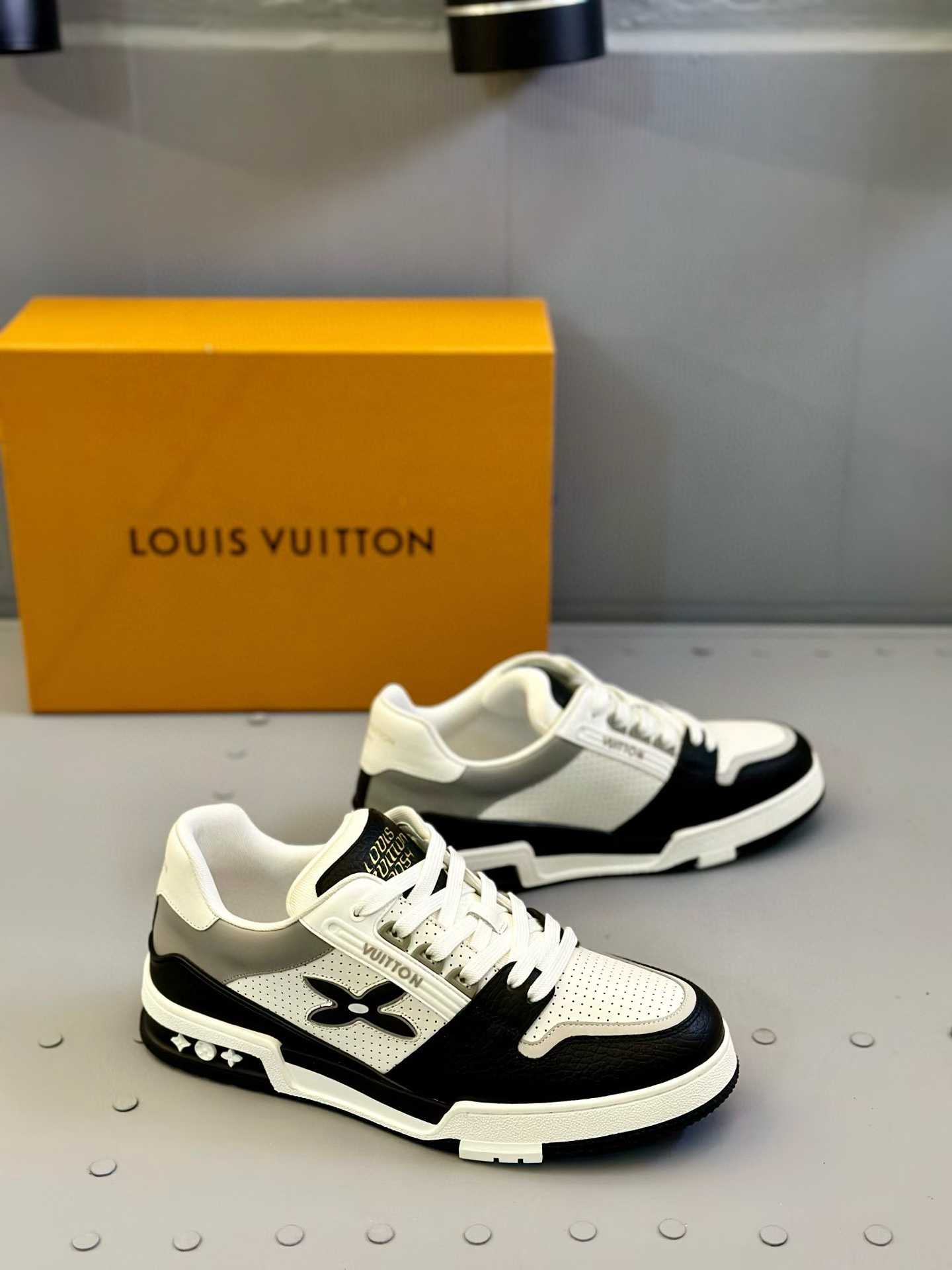 LV Trainer sneaker in a black and white
