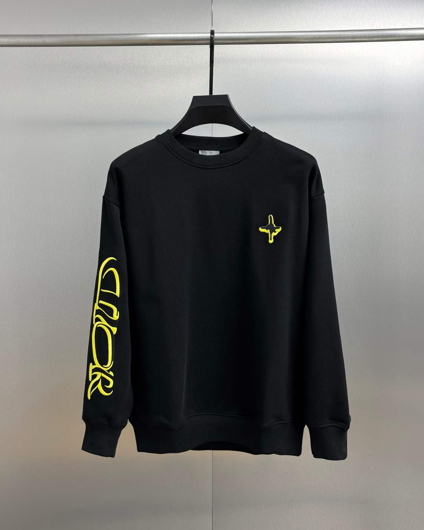 Dior and Lewis Hamilton Sweatshirt in Navy Blue cotton fleece