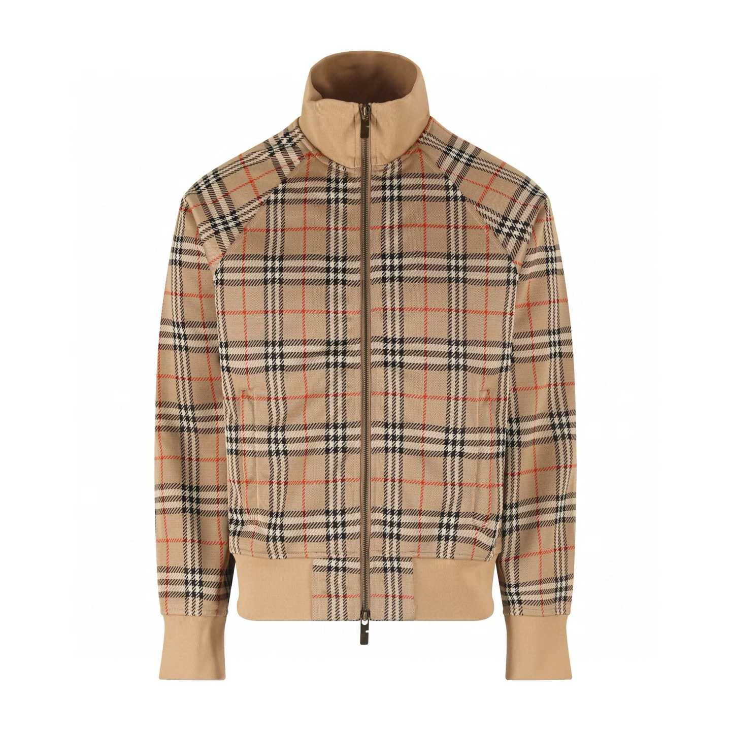 Burberry beige embroidered polyester jacket