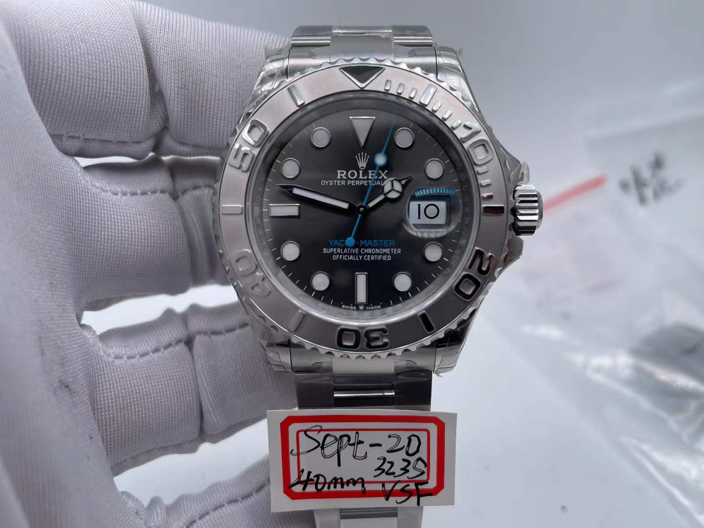 ROLYM226A - YachtMaster 126622 904L SS/SS D-Grey VSF VS3235 $528