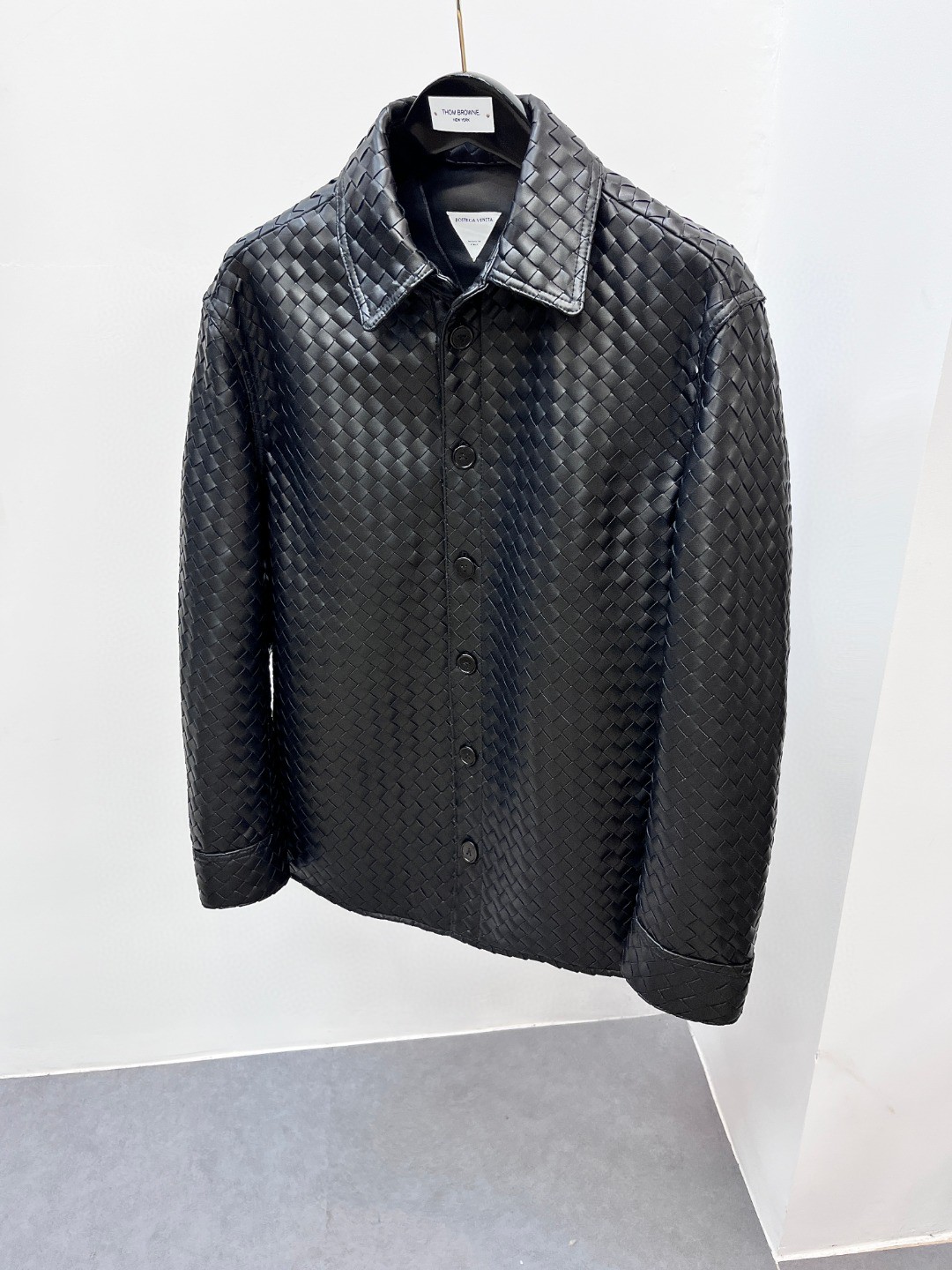 Bottega Veneta Intrecciato leather shirt