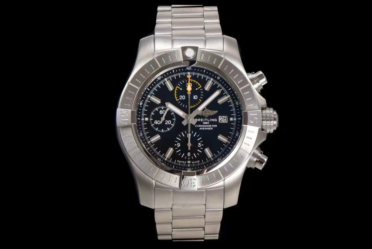TF breitling blue dial with SS bracelet