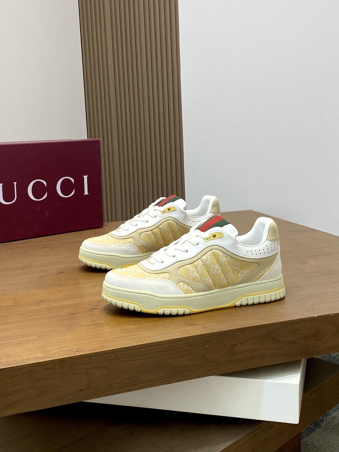 Gucci Re-Web sneaker in a multicolor canvas and leather