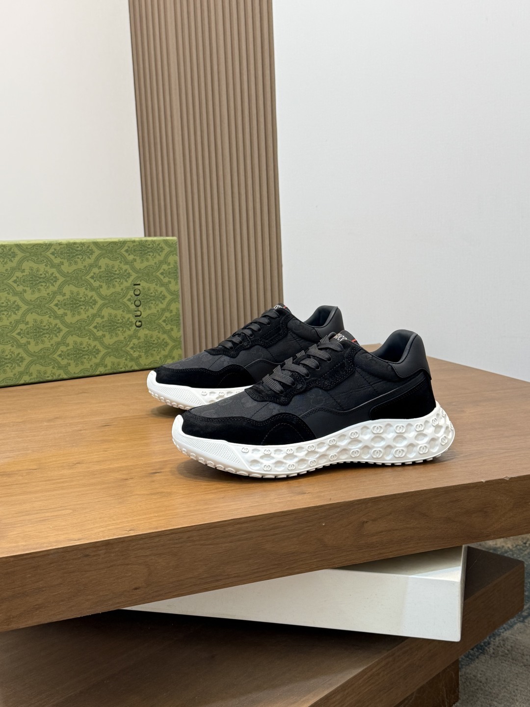 Gucci Ace trainers with the Web in black GG Supreme canvas