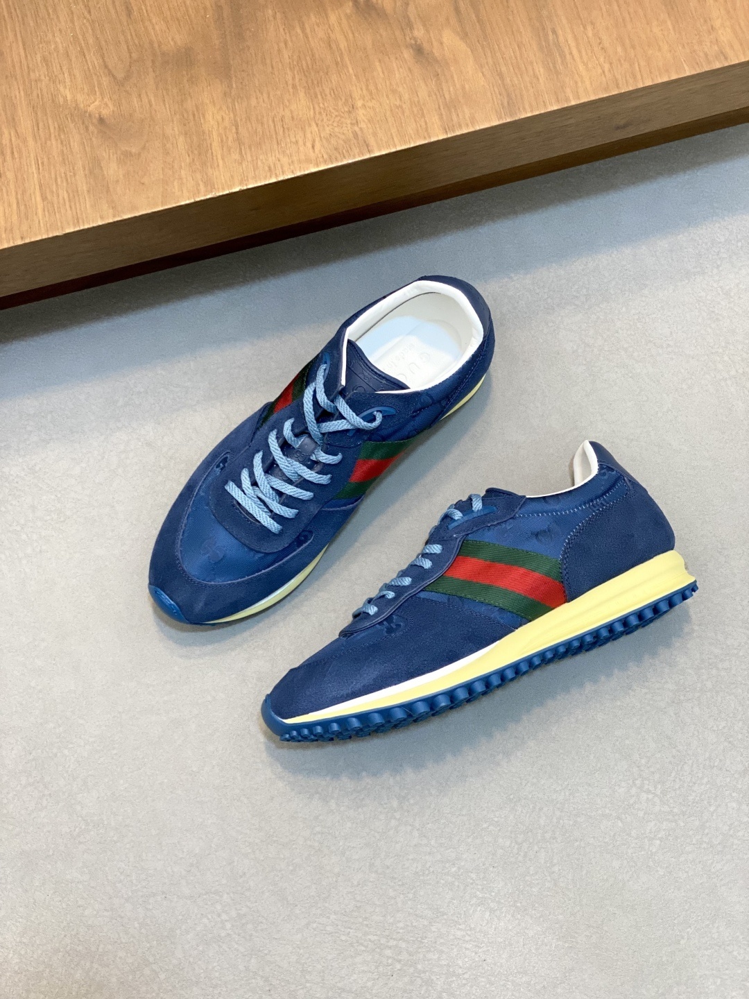 Gucci Re-Motion sneakers in blue GG canvas and suede