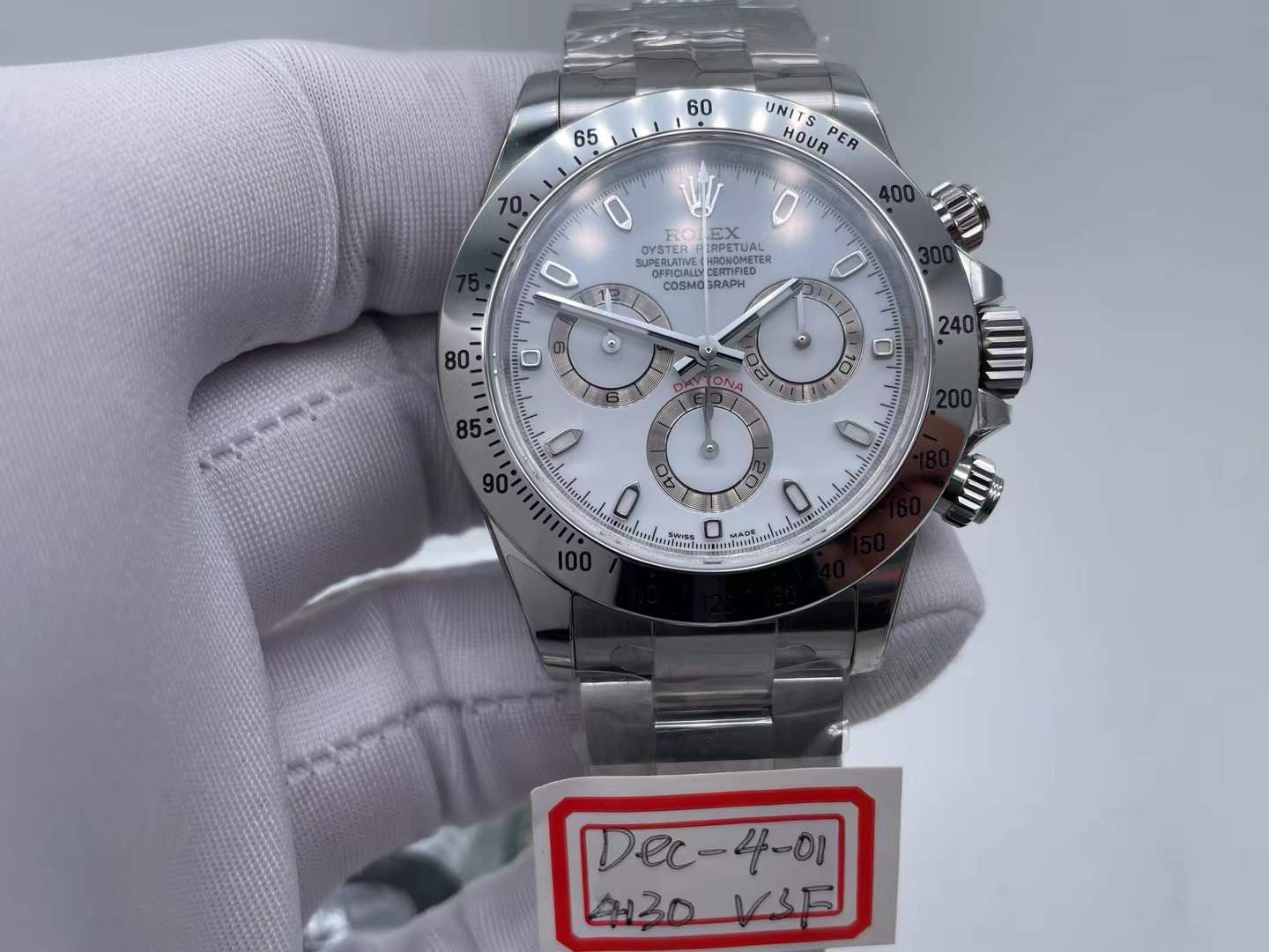 Daytona 116520 V2 VSF 1:1 Best Edition White Dial on SS Bracelet A7750 $308.00