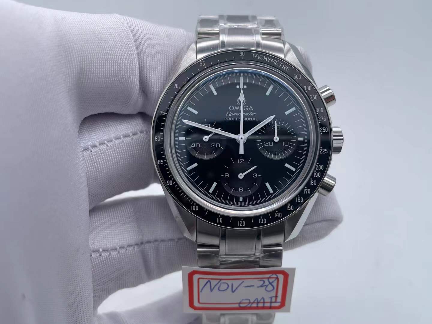 OMG0873 - SpeedMaster MoonWatch Pro SS/SS Blk OMF ST-19 $378.00