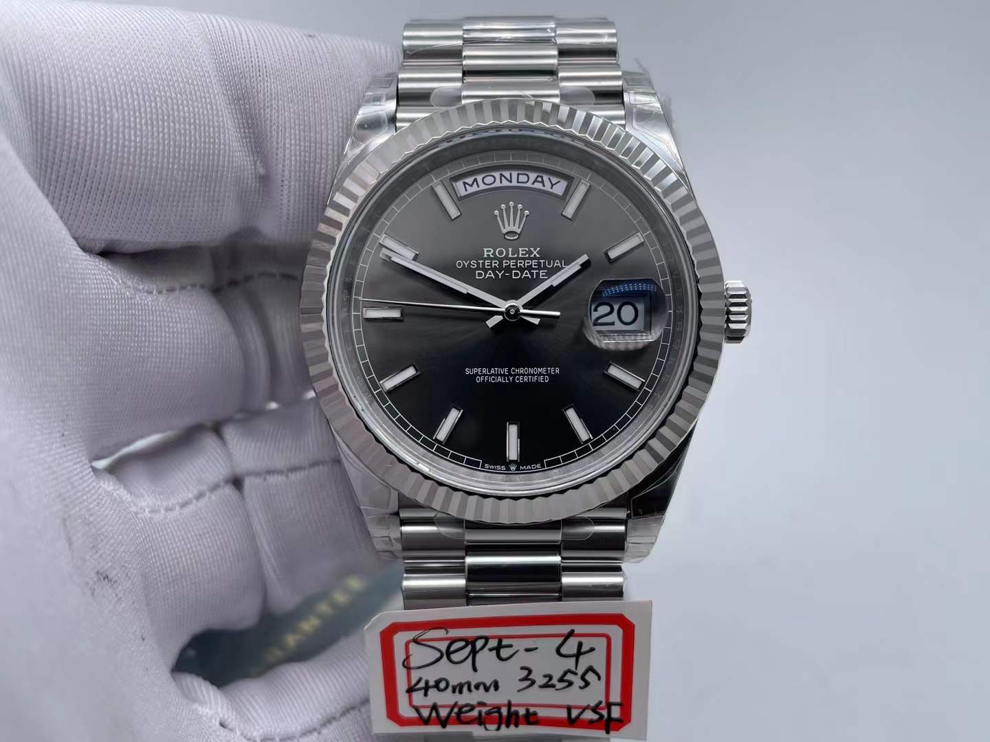 ROYP019E - Oyster Pert. 39mm 114300 904 SS/SS Grey EWF A3132 $318.00