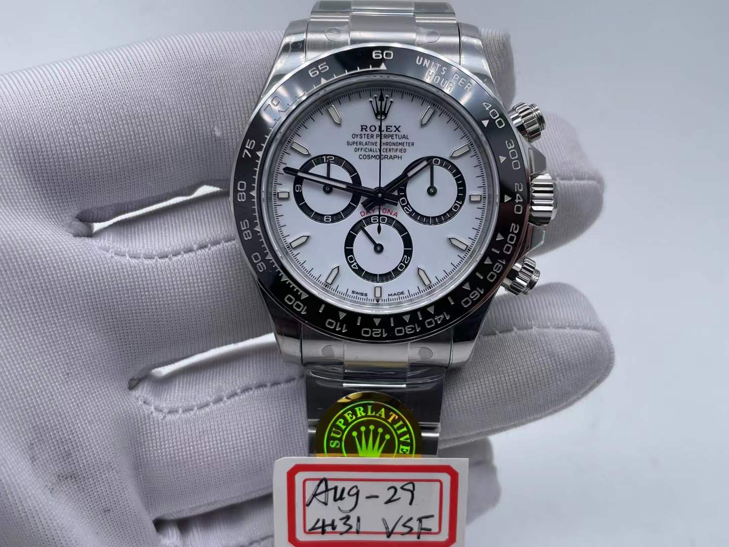 ROLDYT0489A - Daytona 126500 CER SS/SS White 904L VSF DD4131 $798