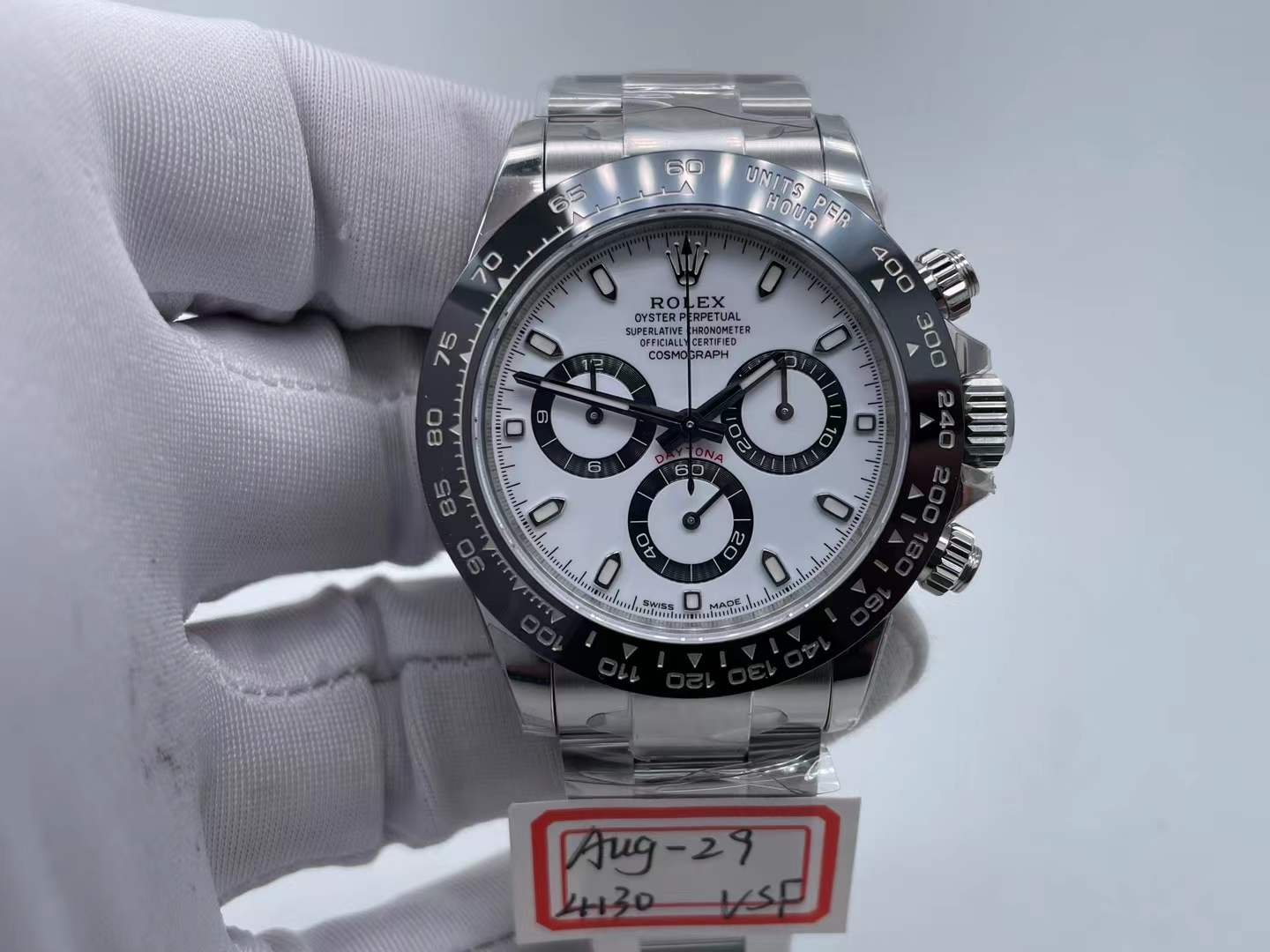 ROLDYT0489A - Daytona 126500 CER SS/SS White 904L VSF DD4131 $798