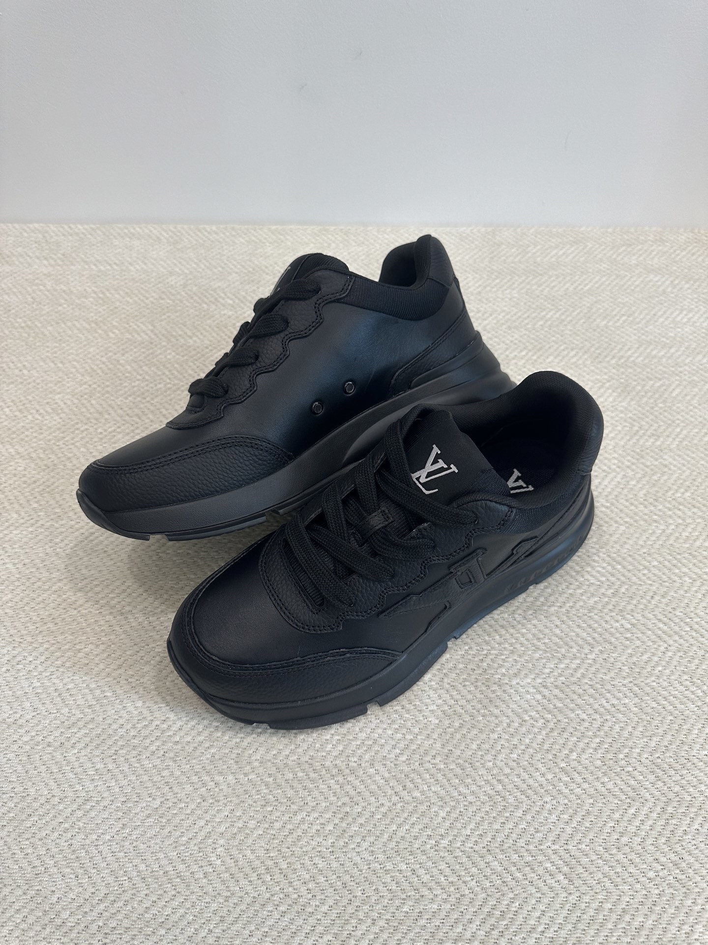 LV Classic sneaker in all black leather