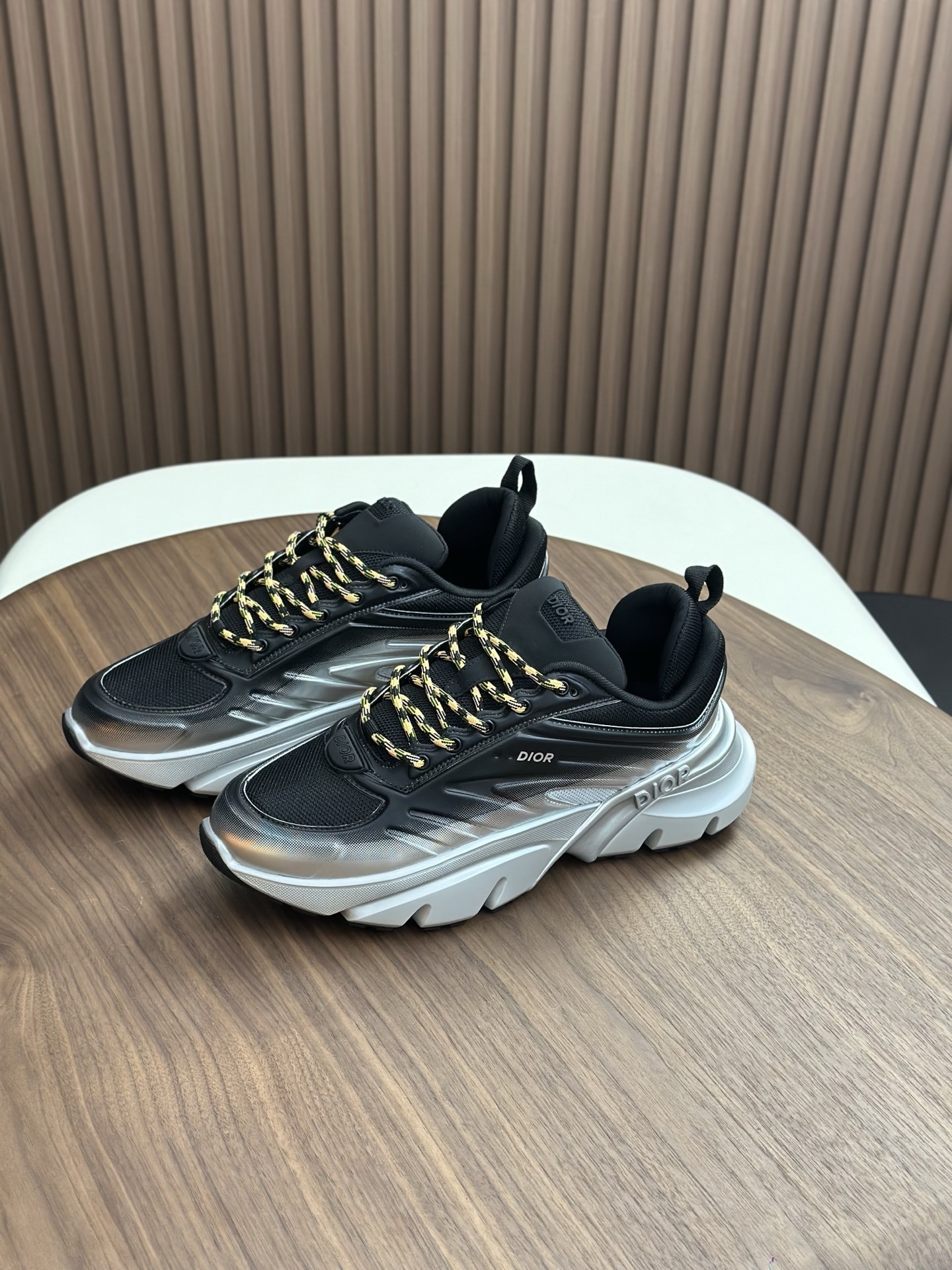 Dior and Lewis Hamilton B44 Blade sneaker gradient black and silver