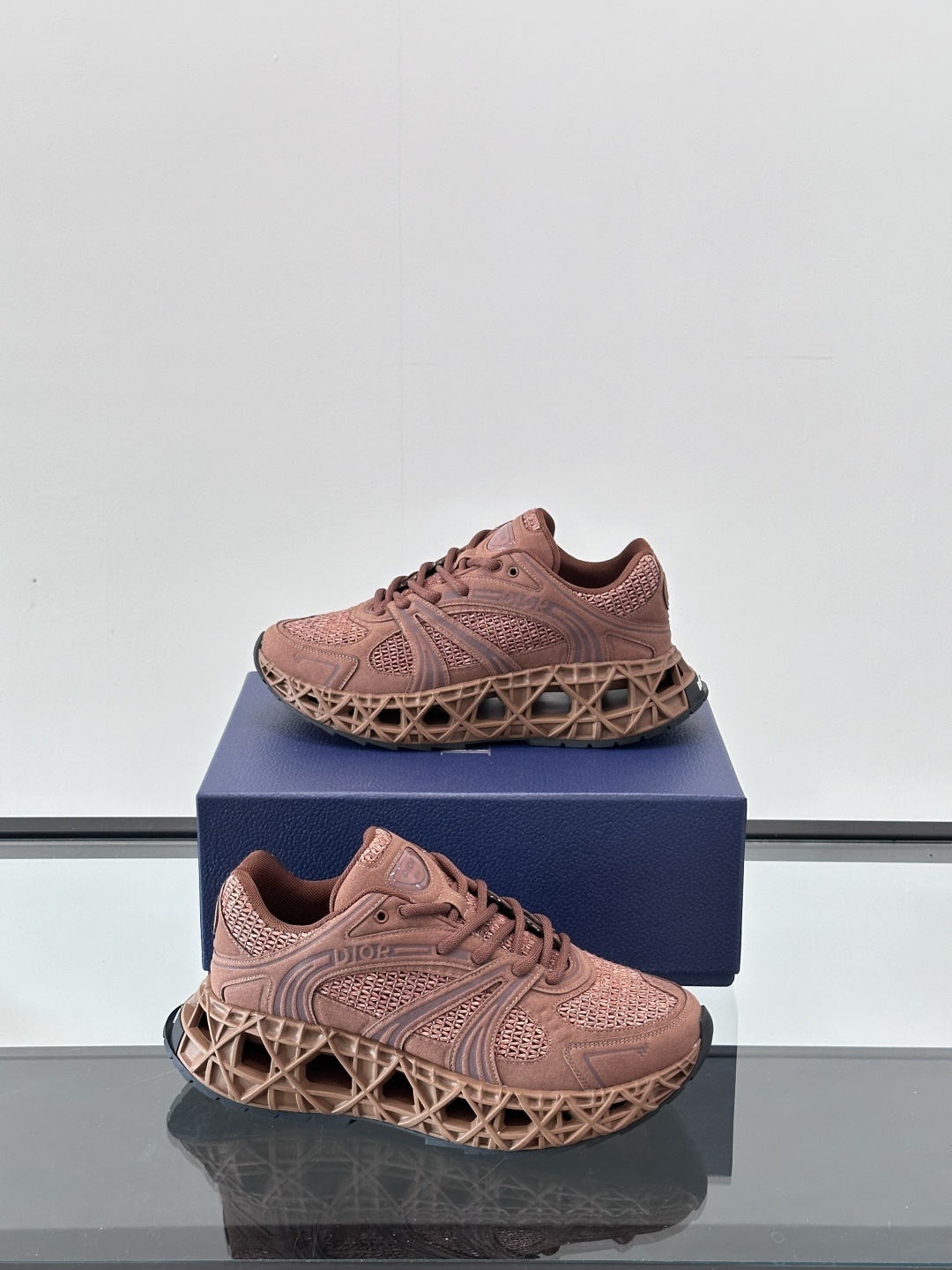 Dior B35 NXXT sneaker in a dusty rose/beige color