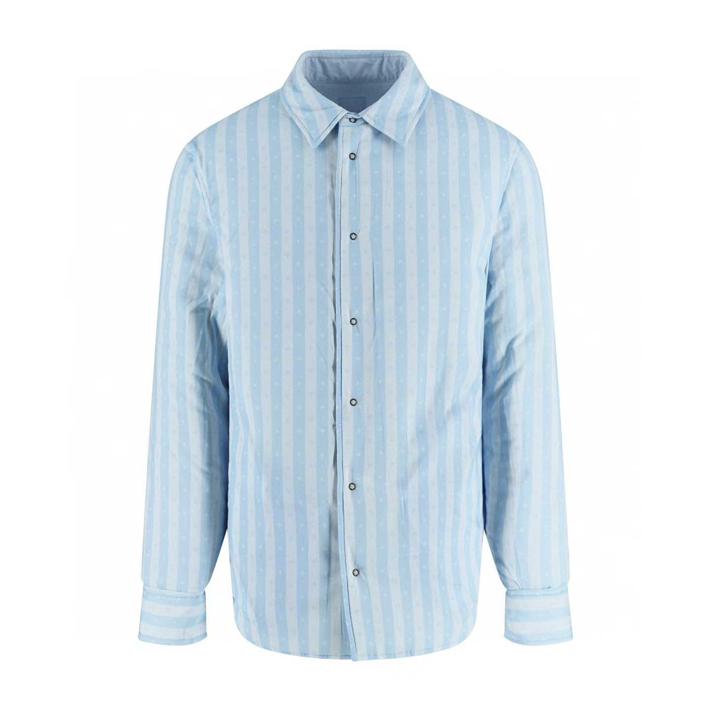 LV long sleeve shirt in a blue cloud block stripe pattern
