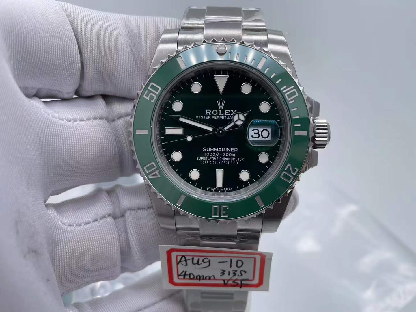 ROLSUB0326 - Submariner 116610LV 904L SS/SS Green VSF VS3135 $498