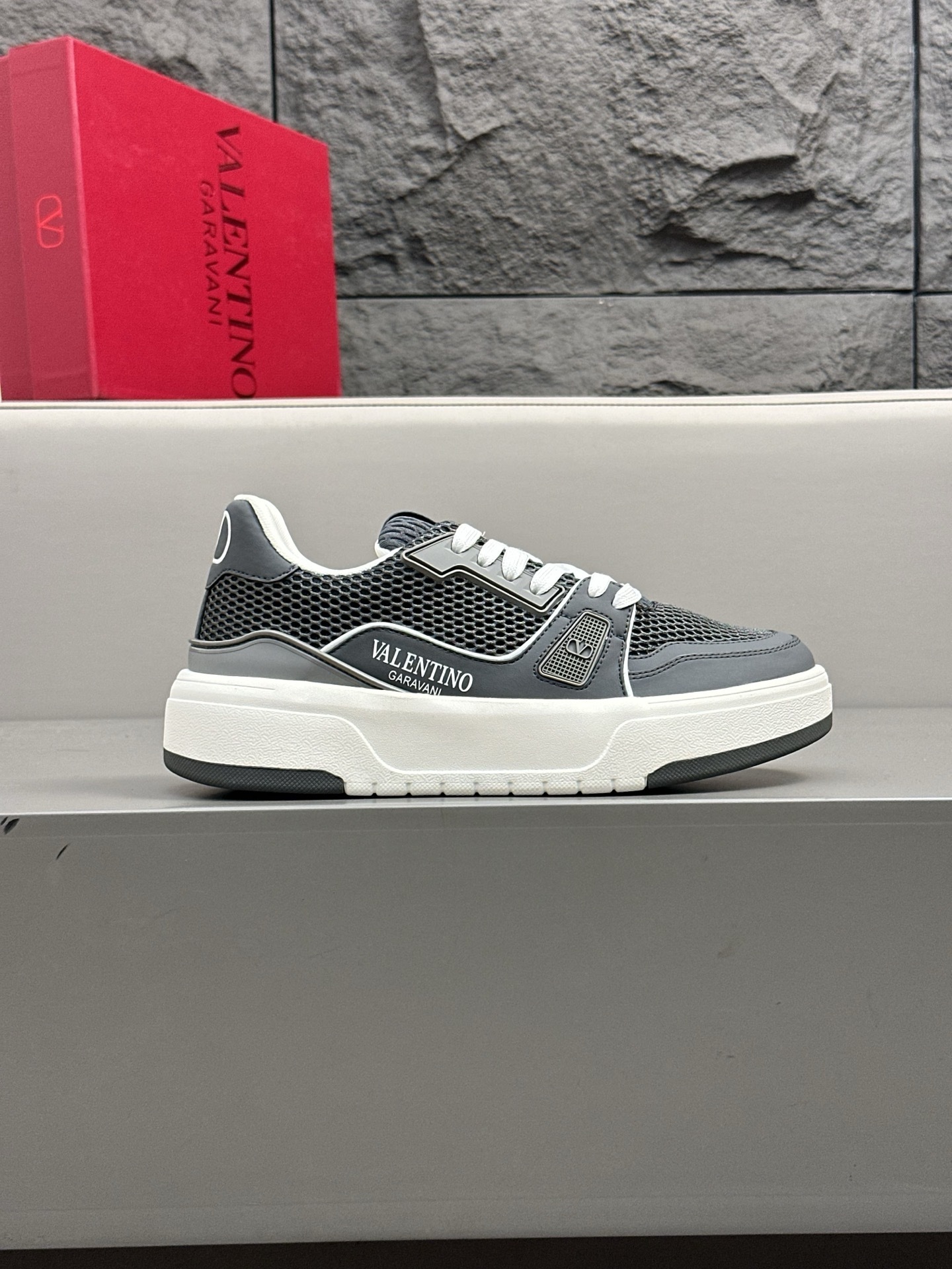Valentino Garavani MS-2960 low-top sneaker in a grey