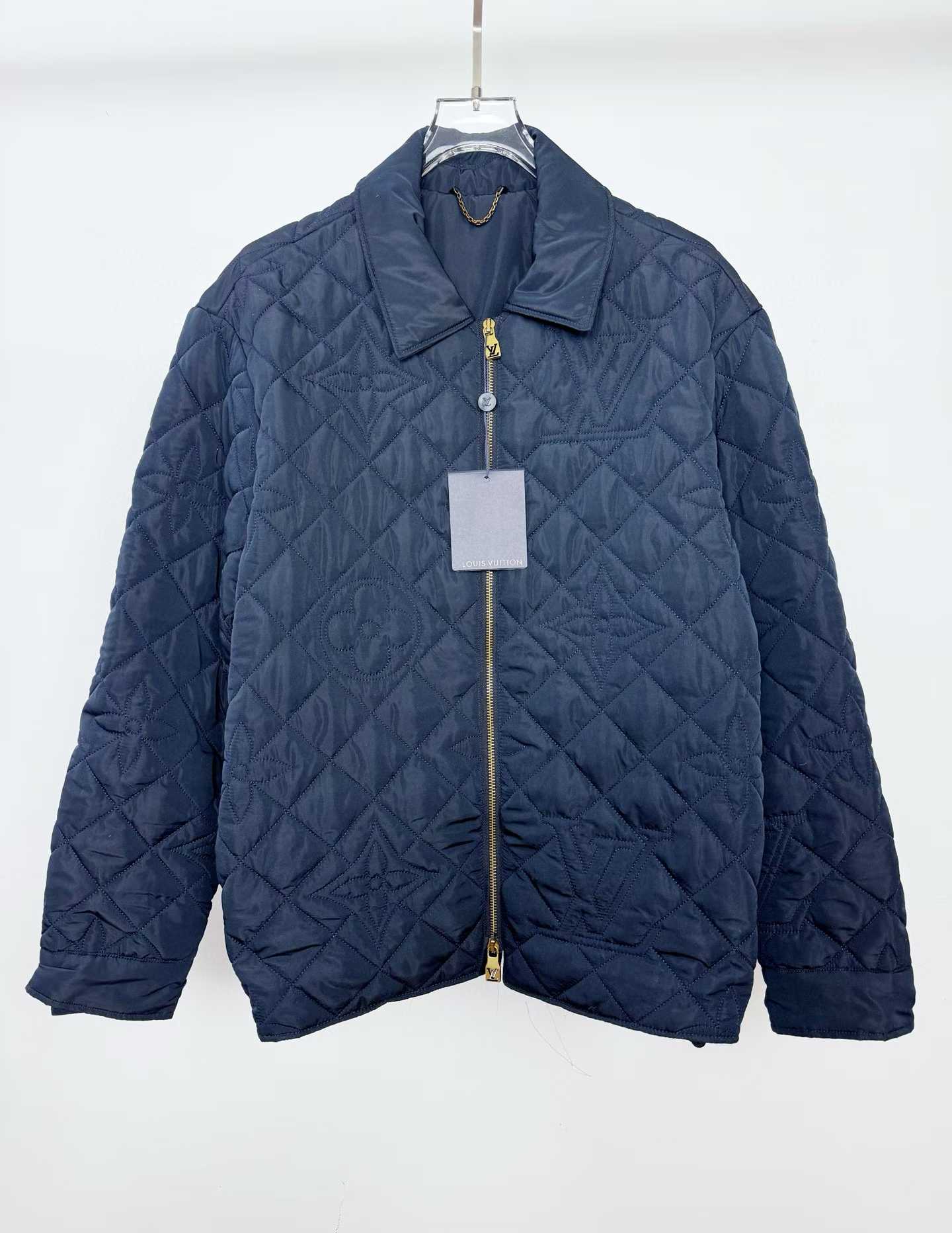 LV navy blue quilted jacket