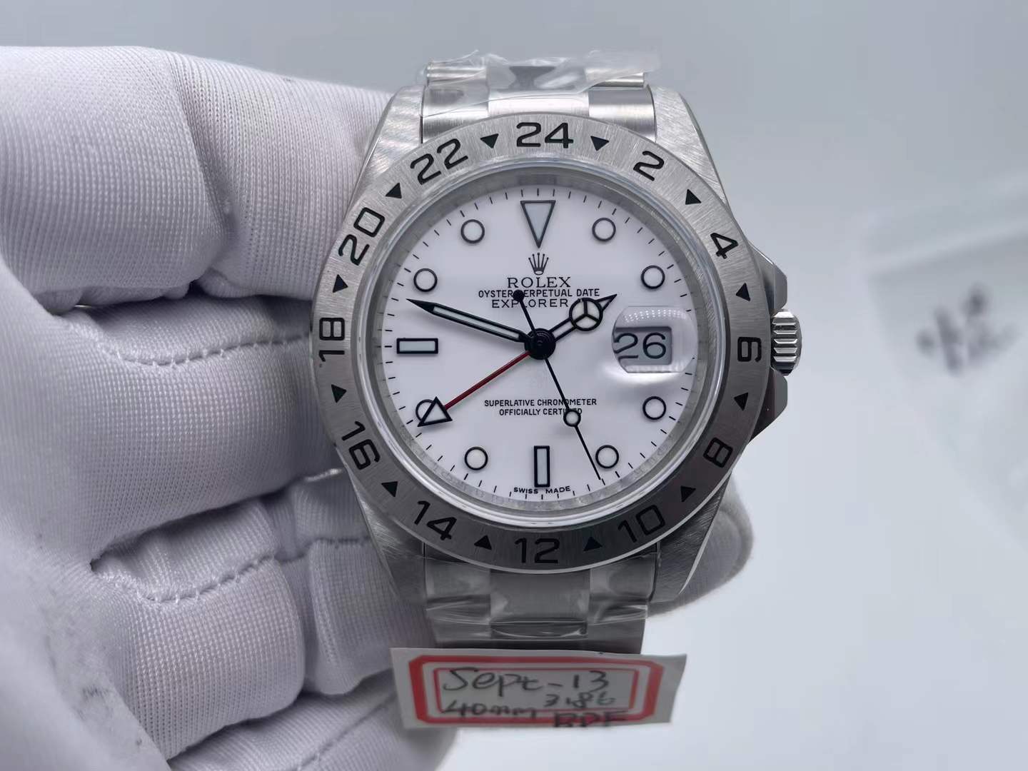 BPF 40mm Explorer II GMT Master - II 3186 Movement